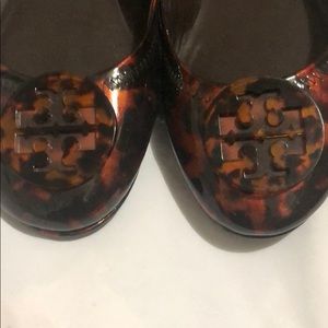 Tory Burch Minnie travel ballet flats-tortoise sz8